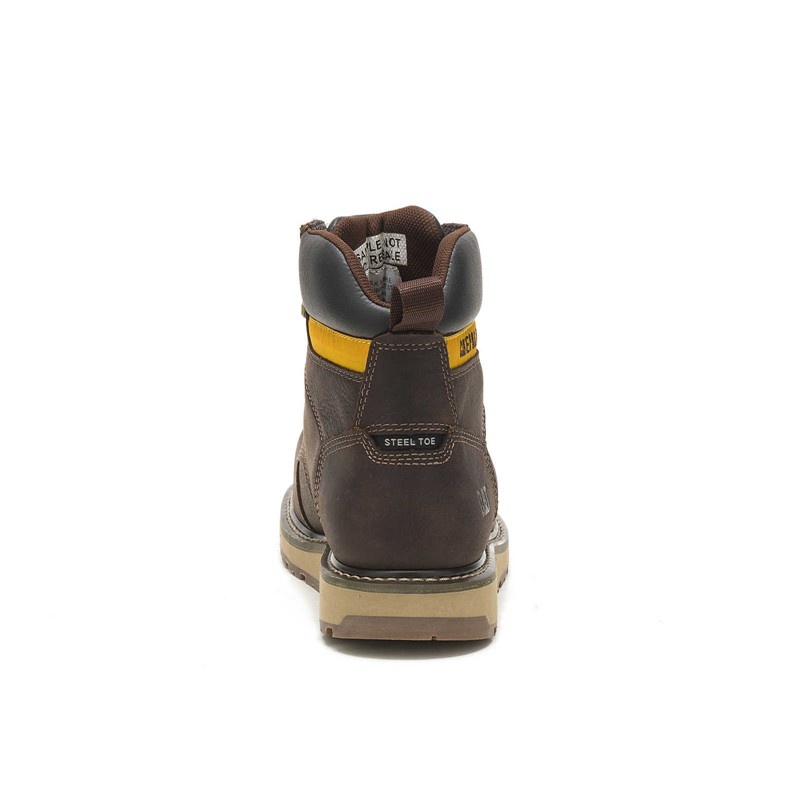 Brown CatFootweat Calibrate Steel Toe Men's Work Boots | NZ1538427