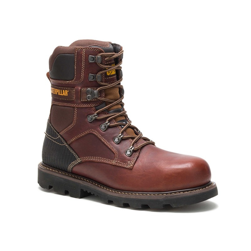 Brown CatFootweat Indiana 2.0 Steel Toe Men's Work Boots | NP5981026