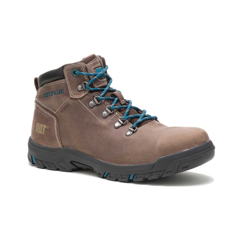 Brown CatFootweat Mae Steel Toe Waterproof Women's Boots | OV6189047