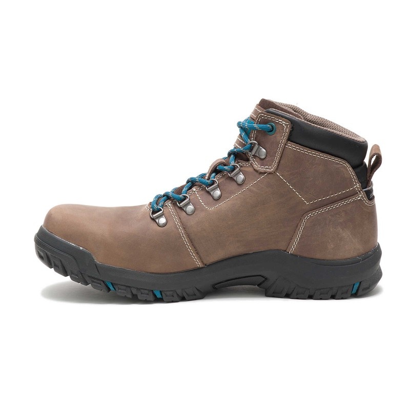 Brown CatFootweat Mae Steel Toe Waterproof Women's Boots | OV6189047