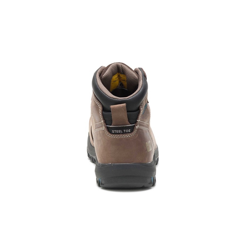 Brown CatFootweat Mae Steel Toe Waterproof Women's Boots | OV6189047