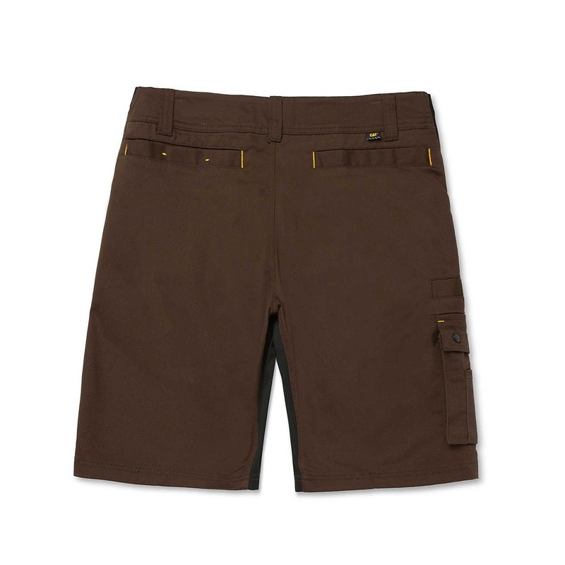 Brown CatFootweat Operator Flex Short Men's Clothing | PS8472359