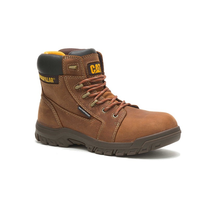 Brown CatFootweat Resorption Waterproof Composite Toe Women's Boots | HL1563498