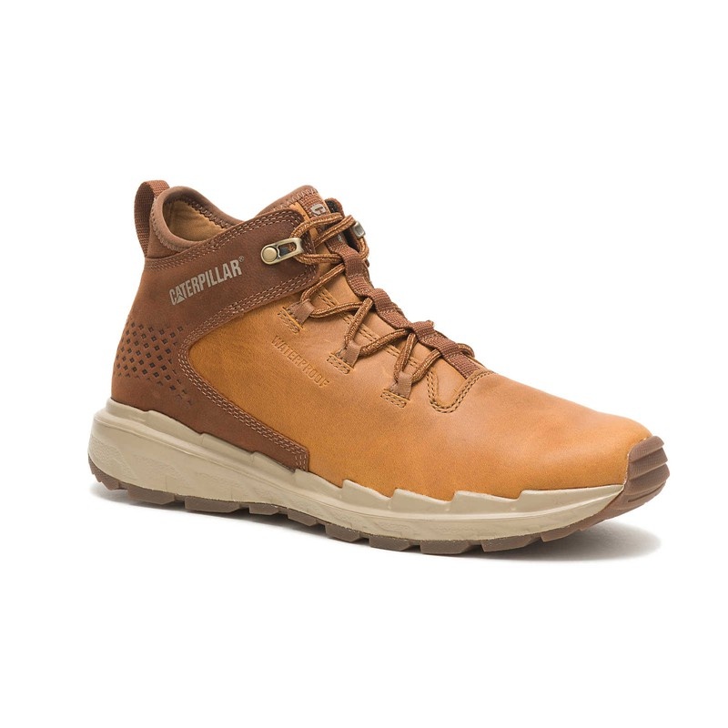 Brown CatFootweat Stratify Waterproof Men's Casual Shoes | BE3804657