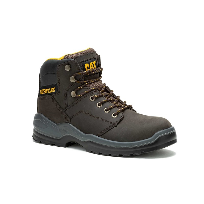 Brown CatFootweat Striver Steel Toe Men's Work Boots | QF9402173