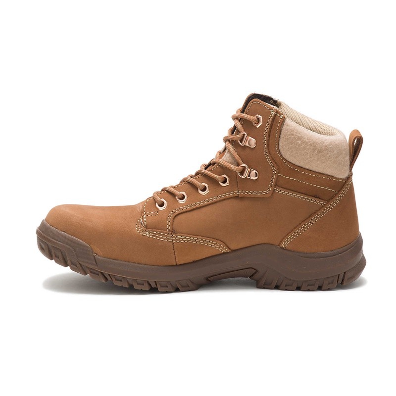 Brown CatFootweat Tess Steel Toe Women's Boots | XV2745108