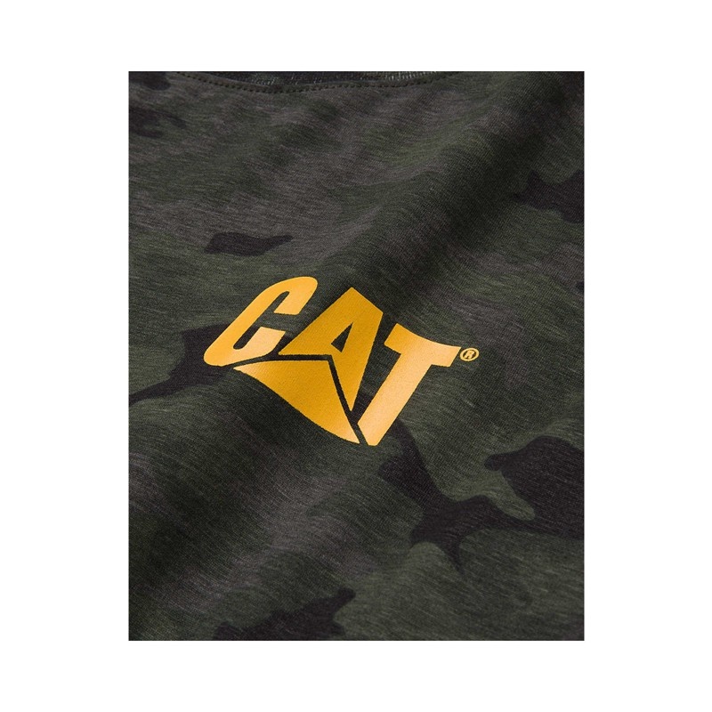 Camo CatFootweat Trademark Banner Long Sleeve Tee Men's Clothing | BO4905382