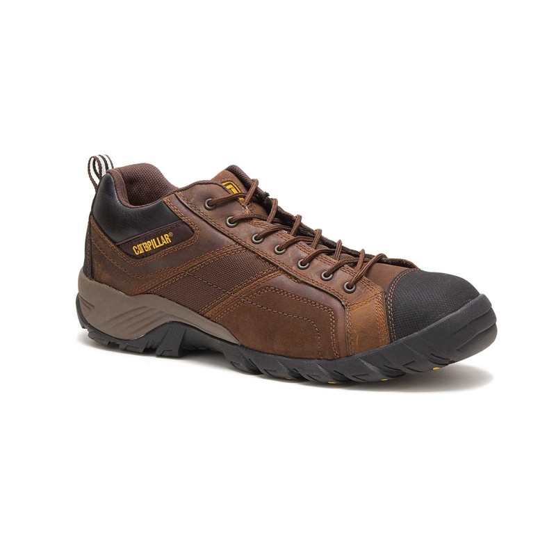 Dark Brown CatFootweat Argon Composite Men's Steel Toe Boots | TP8521973