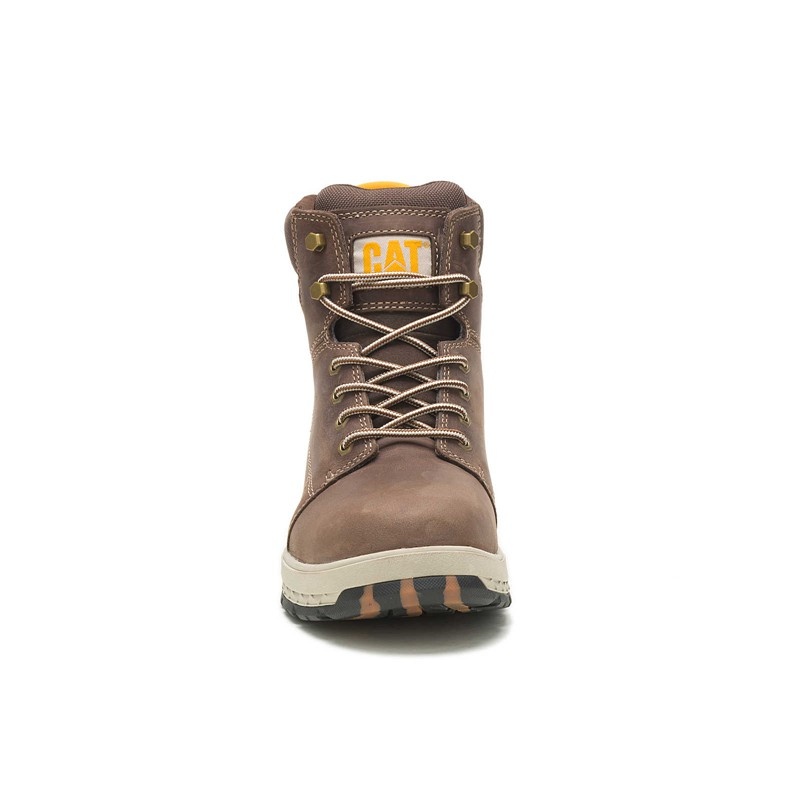 Dark Brown CatFootweat Eco Impact Carbon Composite Toe Men's Work Boots | BM4712068