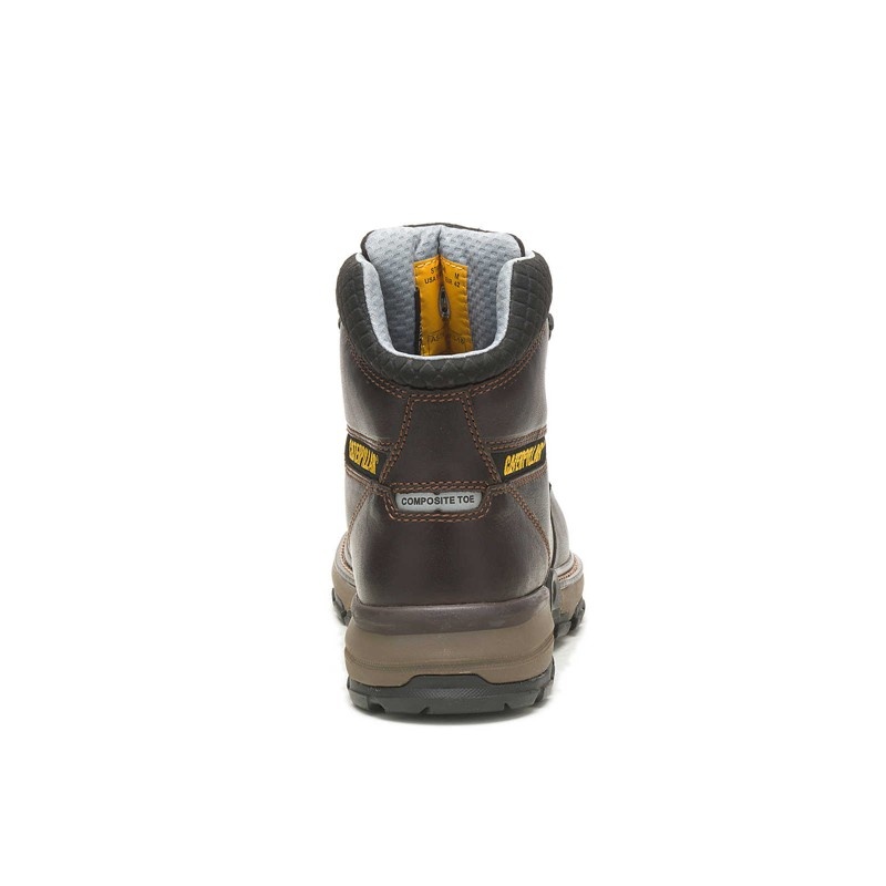 Dark Brown CatFootweat Excavator Superlite Cool Carbon Composite Toe Men's Work Boots | FQ1736942