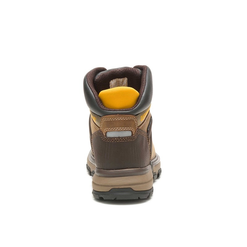 Dark Brown CatFootweat Excavator Superlite Waterproof Soft Toe Men's Work Boots | WJ0697415