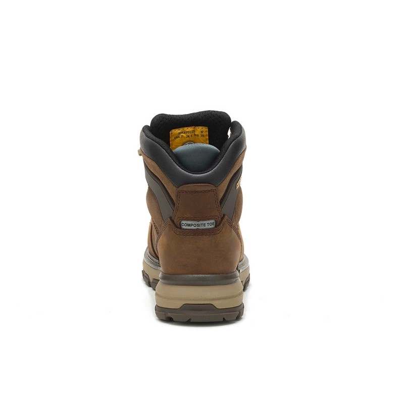 Dark Brown CatFootweat Excavator Superlite Toe Women's Boots | TZ9053824