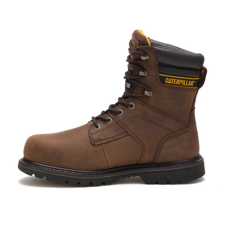 Dark Brown CatFootweat Salvowaterproof Steel Toe Thinsulate Men's Work Boots | RZ5792413