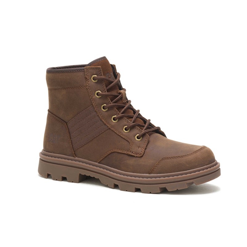 Dark Coffee CatFootweat Evident Hi Men's Casual Shoes | LI5184329