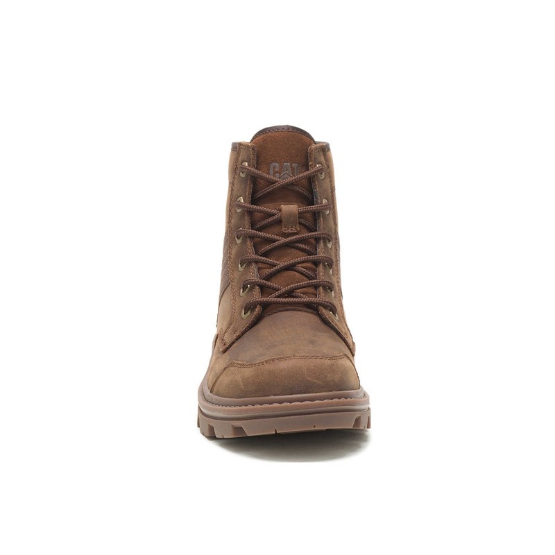 Dark Coffee CatFootweat Evident Hi Men's Casual Shoes | LI5184329