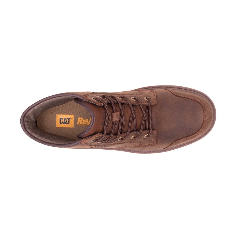 Dark Coffee CatFootweat Evident Hi Men's Casual Shoes | LI5184329