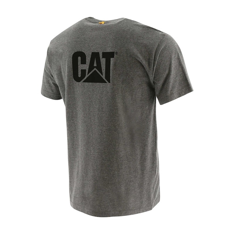 Dark Grey CatFootweat Trademark Tee Men's Clothing | RP1680952