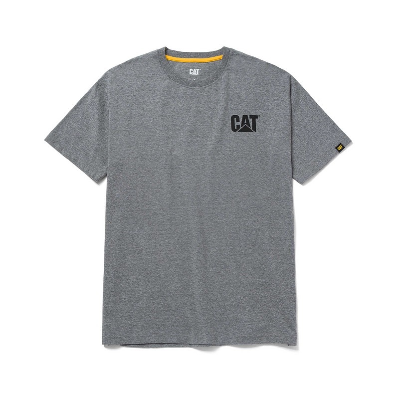 Dark Grey CatFootweat Trademark Tee Men's Clothing | RP1680952