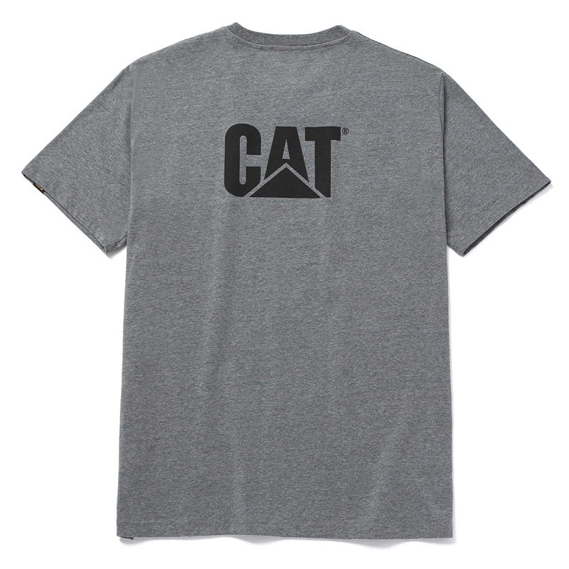 Dark Grey CatFootweat Trademark Tee Men's Clothing | RP1680952