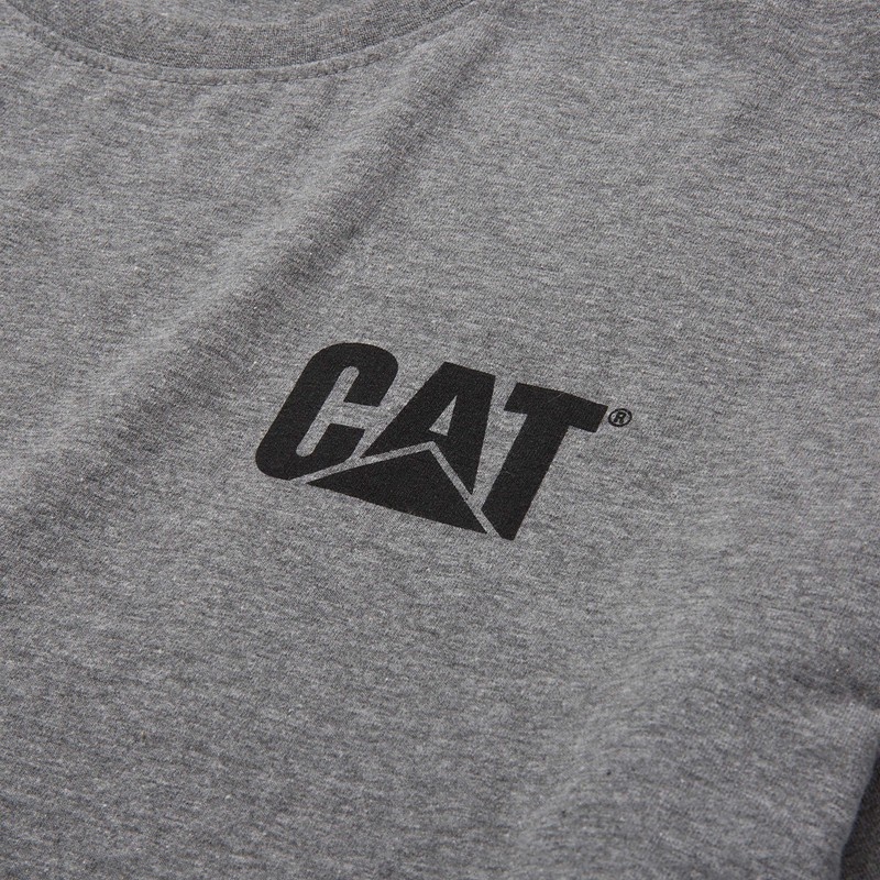 Dark Grey CatFootweat Trademark Tee Men's Clothing | RP1680952