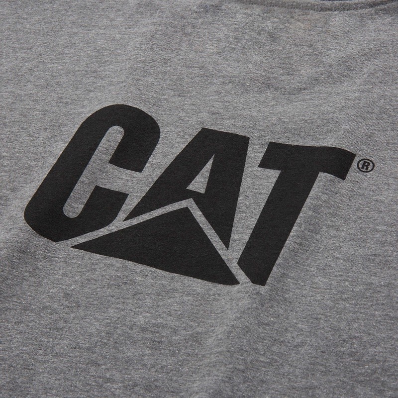 Dark Grey CatFootweat Trademark Tee Men's Clothing | RP1680952