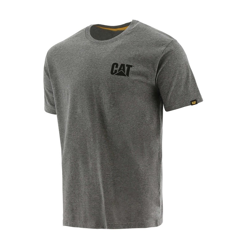 Dark Grey CatFootweat Trademark Tee Men\'s Clothing | RP1680952