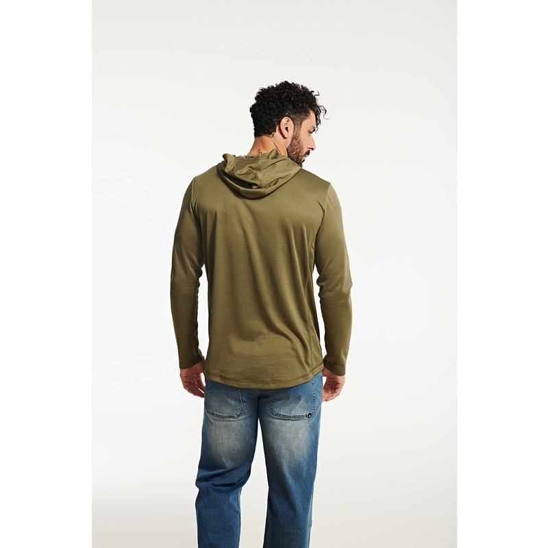 Green CatFootweat Coolmax Lightweight Pullover Hoodie Men's Clothing | XA8254970