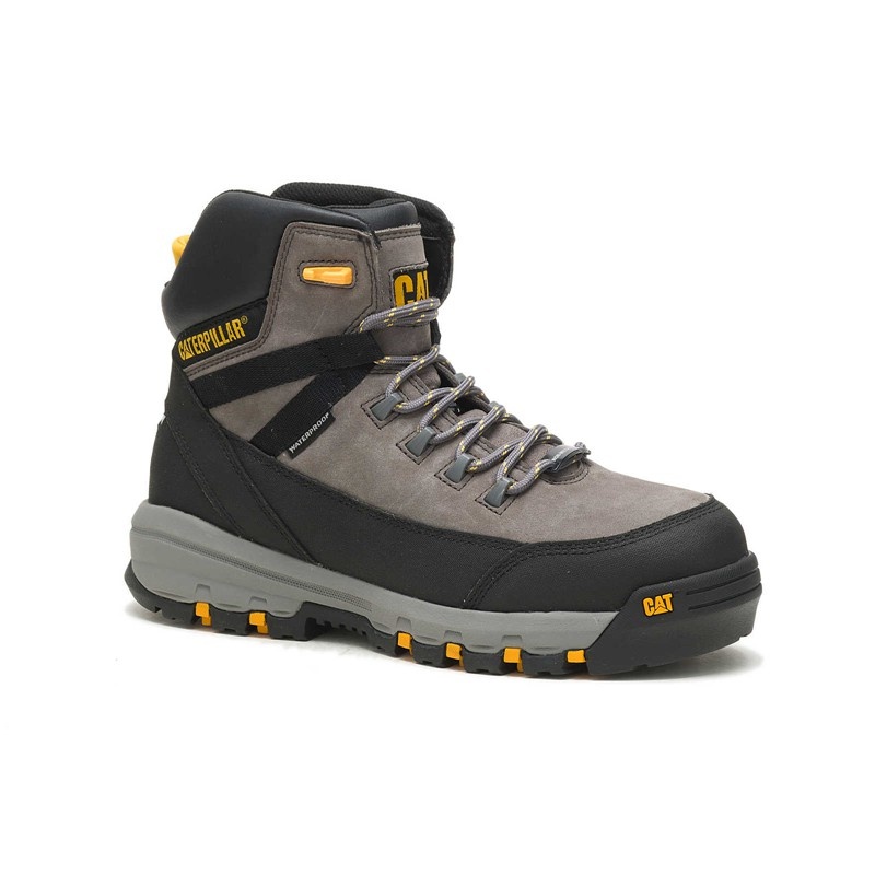 Grey CatFootweat Breakwater Waterproof Thinsulate Carbon Composite Toe Men's Work Boots | RE9071864