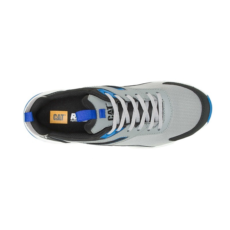 Grey / Blue CatFootweat Streamline Runner Carbon Composite Men's Steel Toe Boots | UT0173465