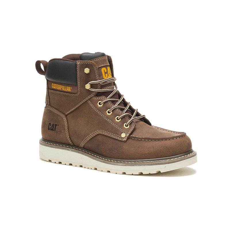 Khaki CatFootweat Calibrate Men's Work Boots | FV5123487