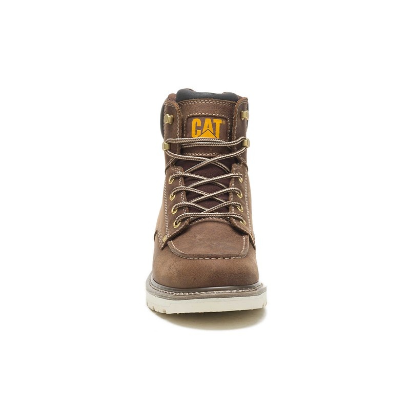 Khaki CatFootweat Calibrate Men's Work Boots | FV5123487