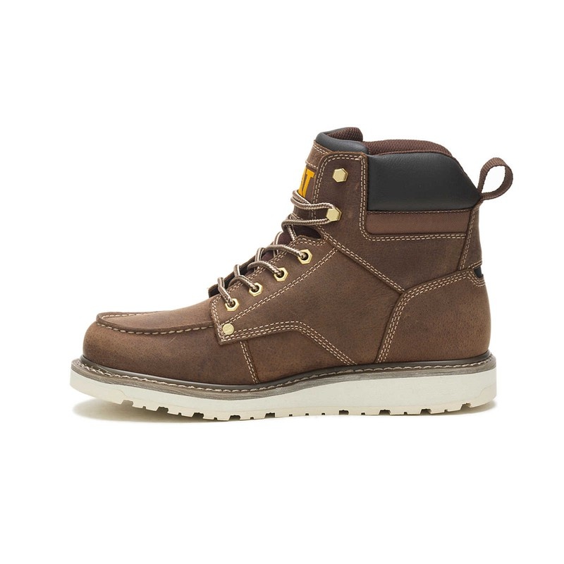 Khaki CatFootweat Calibrate Men's Work Boots | FV5123487