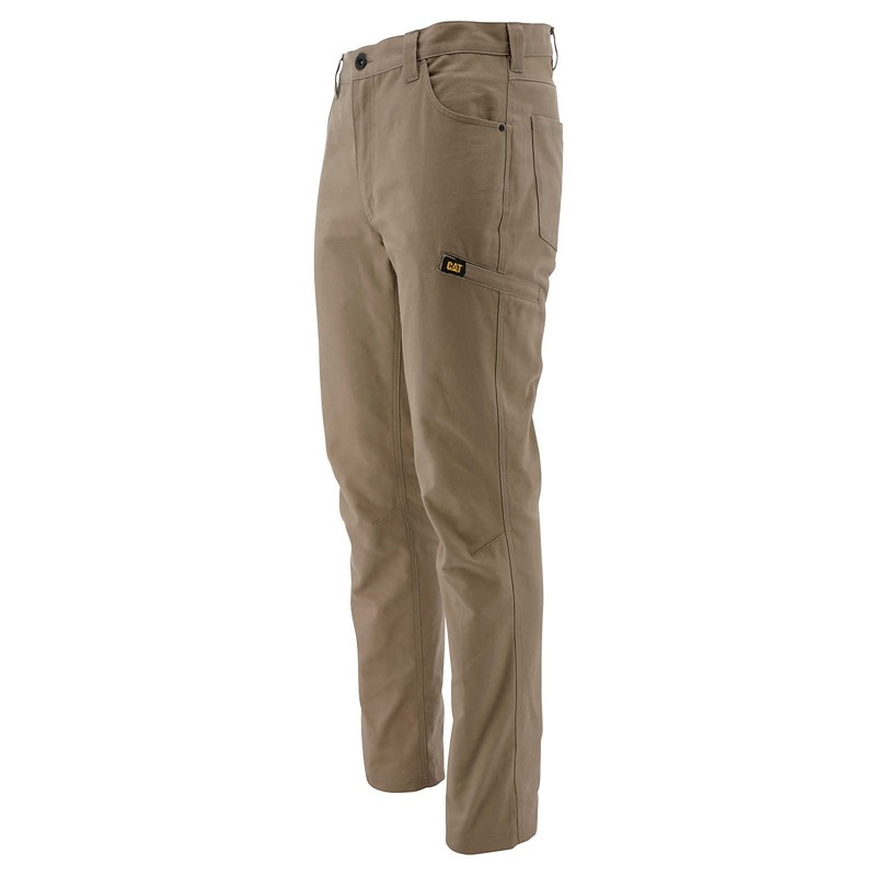 Khaki CatFootweat Stretch Canvas Utility Pant Men\'s Clothing | DS3487912