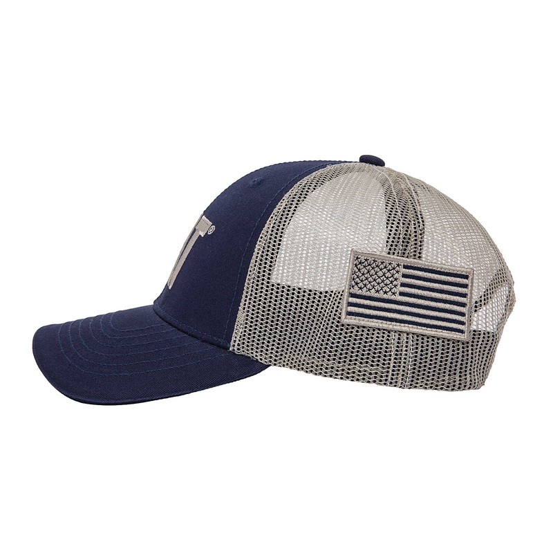 Navy CatFootweat Cat Logo Flag Hat Men's Clothing | XW3256817