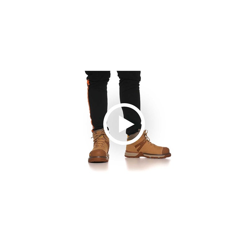 Orange CatFootweat Comfortable Men's Work Boots | TW1534062