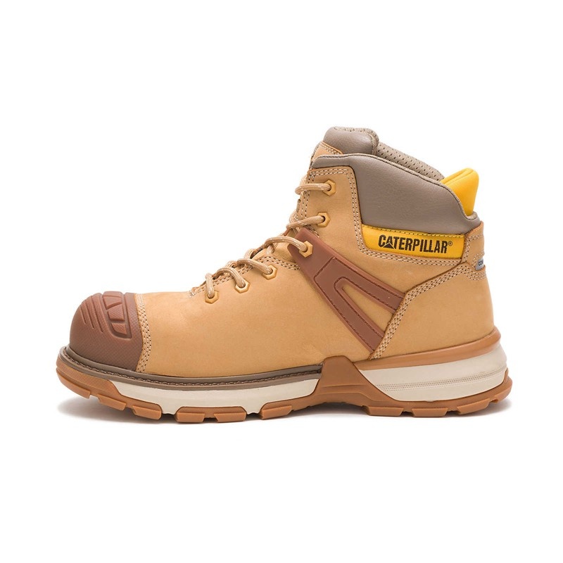 Orange CatFootweat Comfortable Men's Work Boots | TW1534062