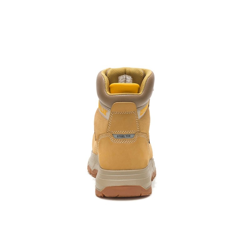 Orange CatFootweat Diagnostic 2.0 Waterproof Steel Toe Men's Work Boots | RK8417095