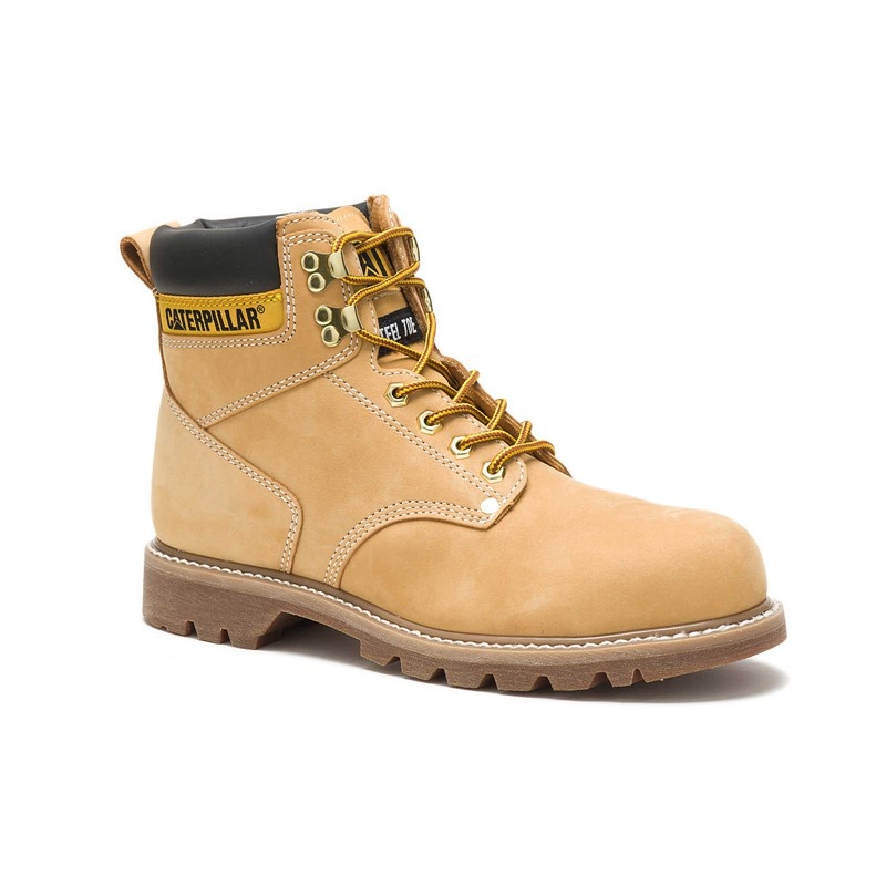 Orange CatFootweat Steel Toe Men's Work Boots | GT6139572