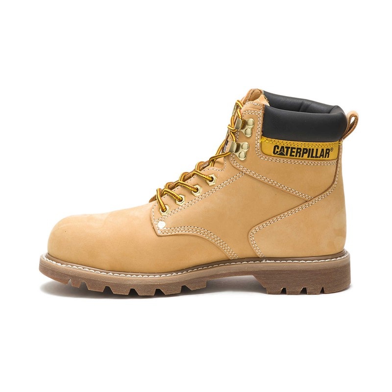 Orange CatFootweat Steel Toe Men's Work Boots | GT6139572