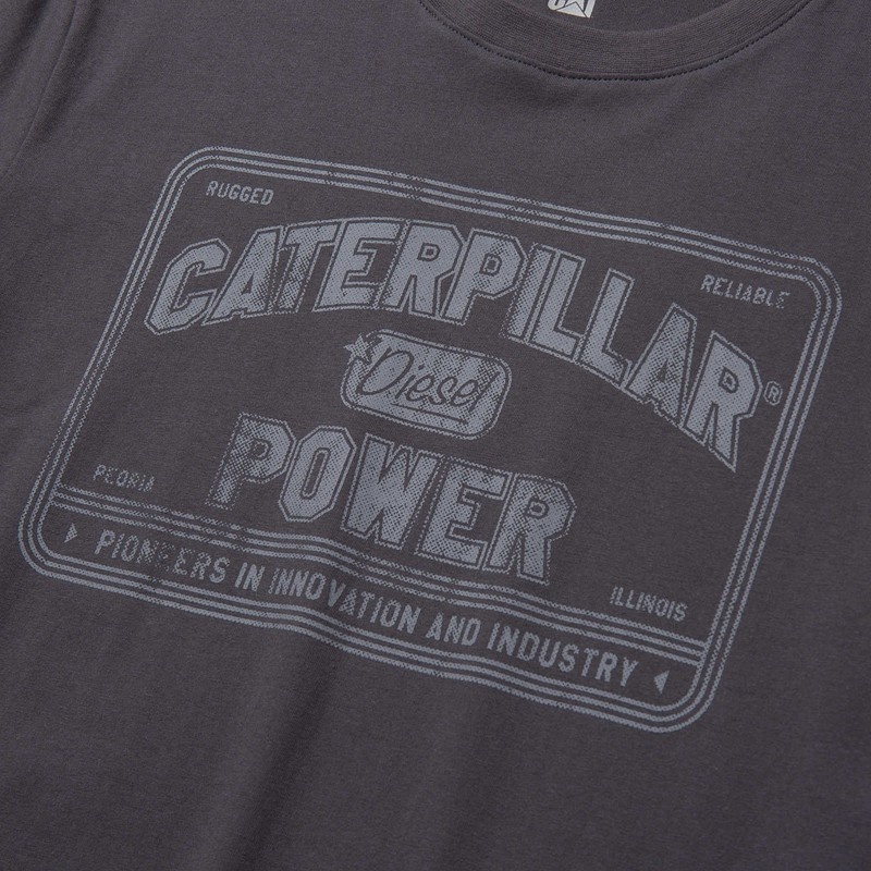 Purple CatFootweat Caterpillar Power Tee Men's Clothing | OK1032845