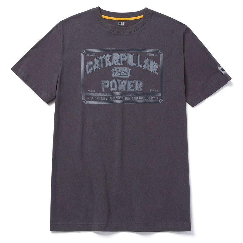 Purple CatFootweat Caterpillar Power Tee Men\'s Clothing | OK1032845