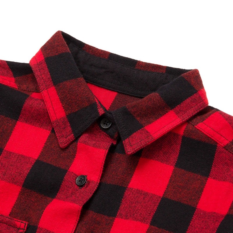 Red CatFootweat Buffalo Check Heavyweight Shirt Women's Workwear | YW5194073