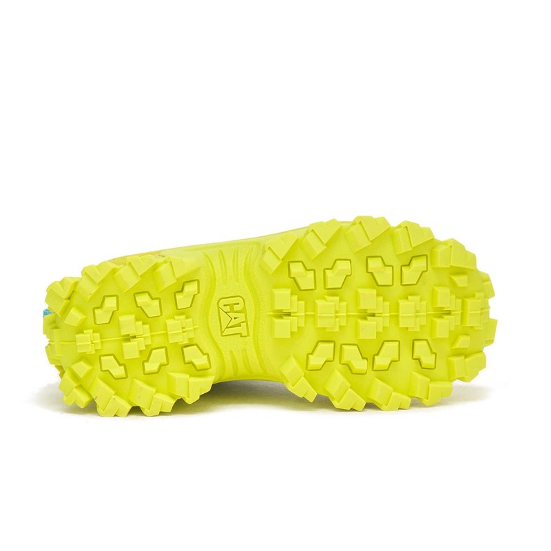 White / Light Green Yellow CatFootweat Intruder Supercharged Women's Shoes | HG3295864