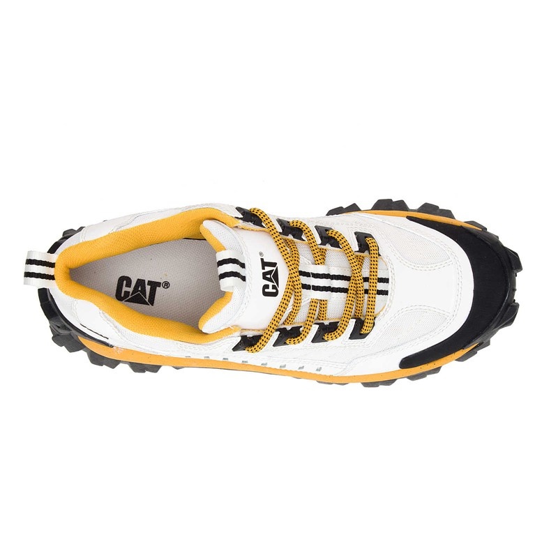 White / Yellow CatFootweat Re-Powered Intruder Chunky Trainer Women's Shoes | UJ2796304