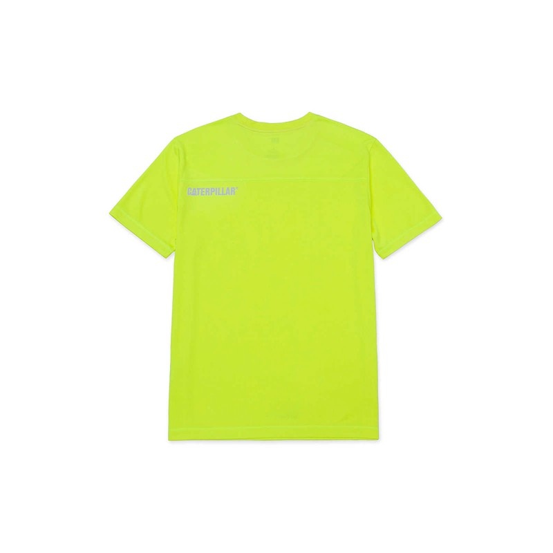 Yellow CatFootweat Coolmax Short Sleeve Tee Men's Clothing | HY9164253