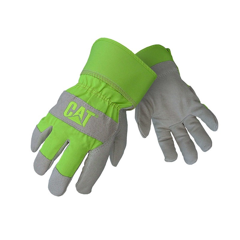 Yellow CatFootweat Hi Vis Leather Palm Glove Men\'s Clothing | EU4908713